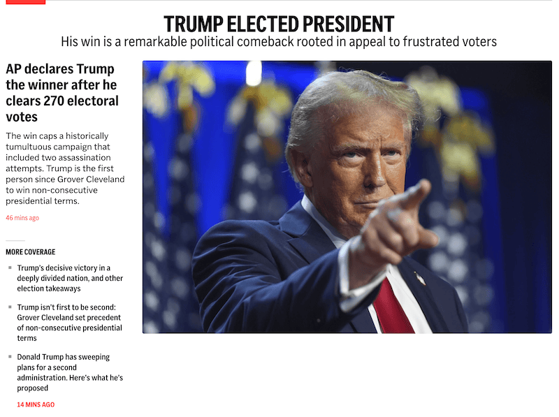 Trump Elected President